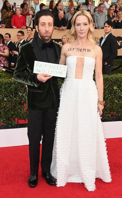 Simon Helberg, Jocelyn Towne, 2017 SAG Awards, Couples